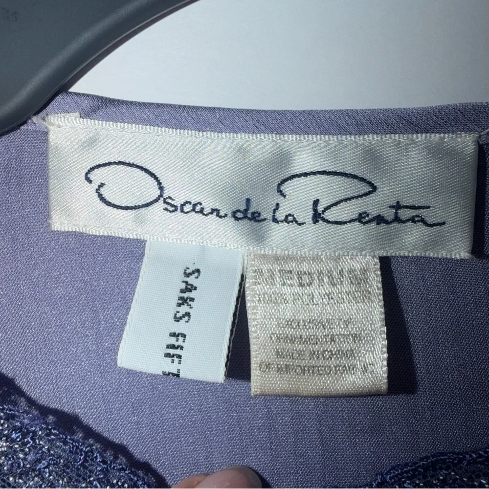 Oscar de la Renta Sleepwear Purple Lace Robe